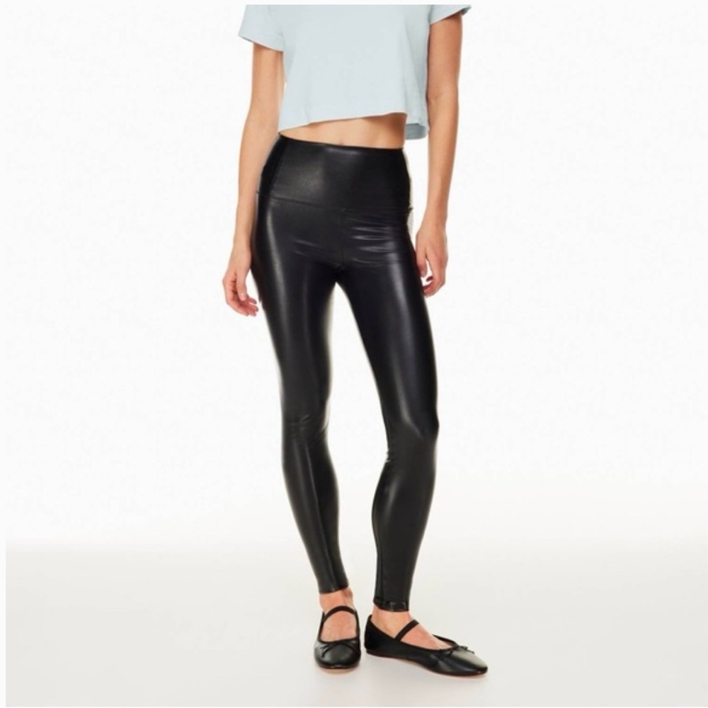 Wilfred Black Faux Leather Trousers